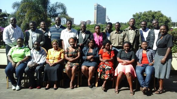 Participants in the training workshop on resilience seed systems and adaptation to climate change, 11-15 May 2015, Harare, Zimbabwe.